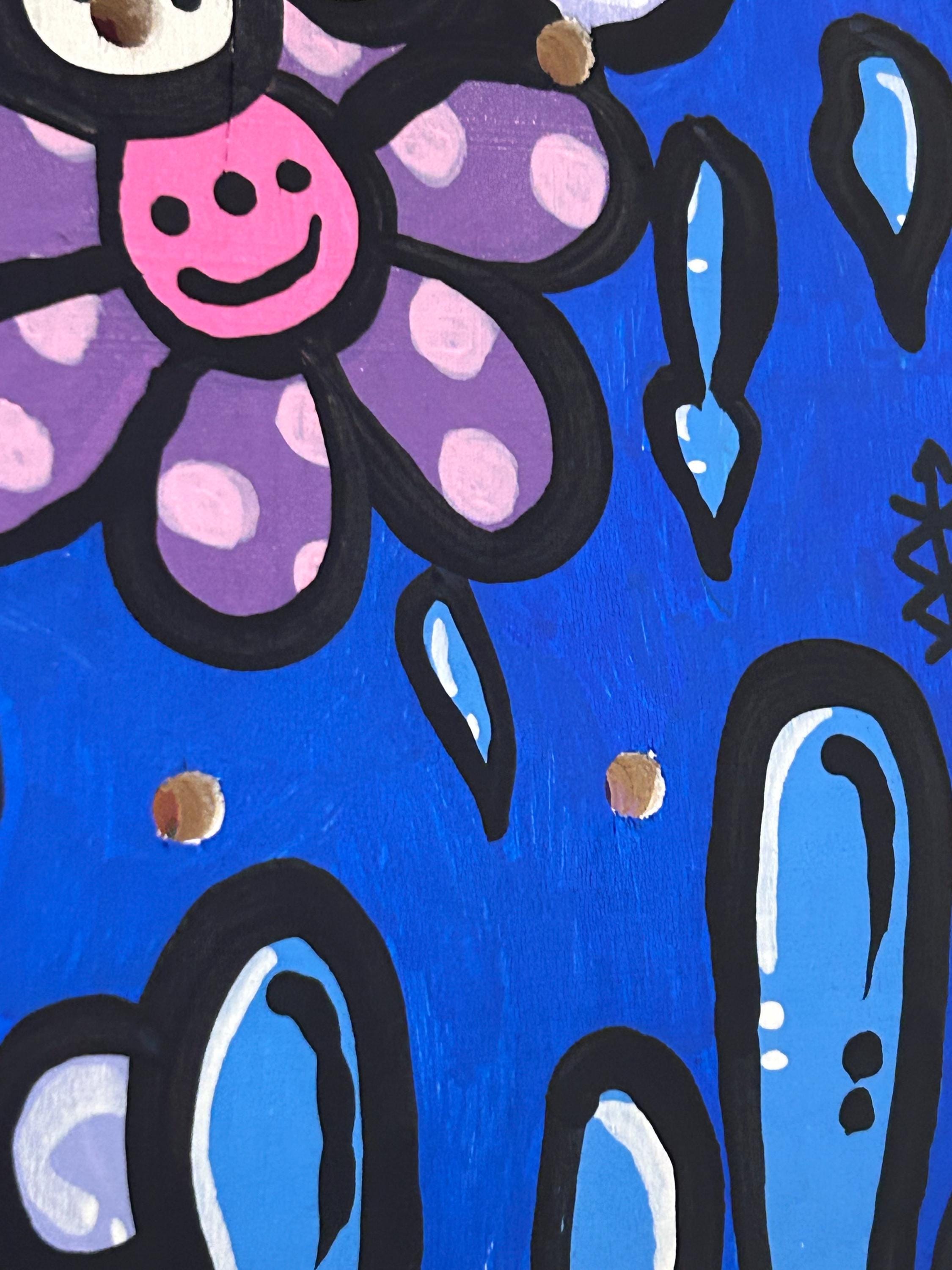 Remember to water your own garden as Well - Acrylic Skatedeck Painting