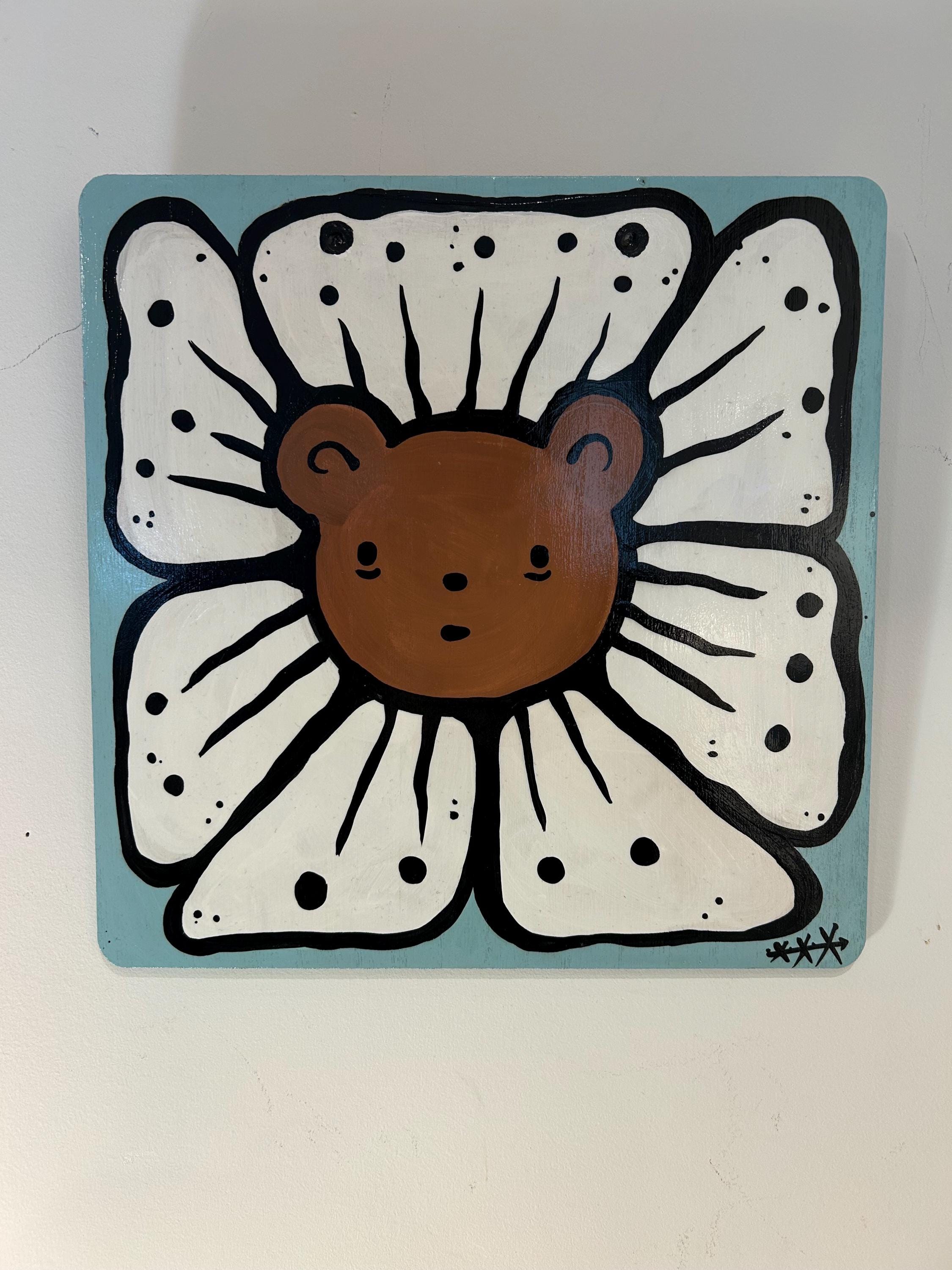 Bearly there, hold on it gets better - Acrylic painting on Wood