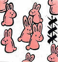 Follow the Pink Rabbit-  12x12”