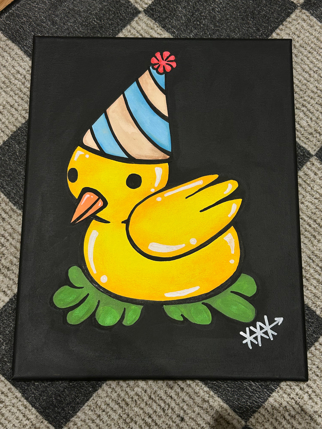 “Let’s party Hat” Acrylic Painting 2026