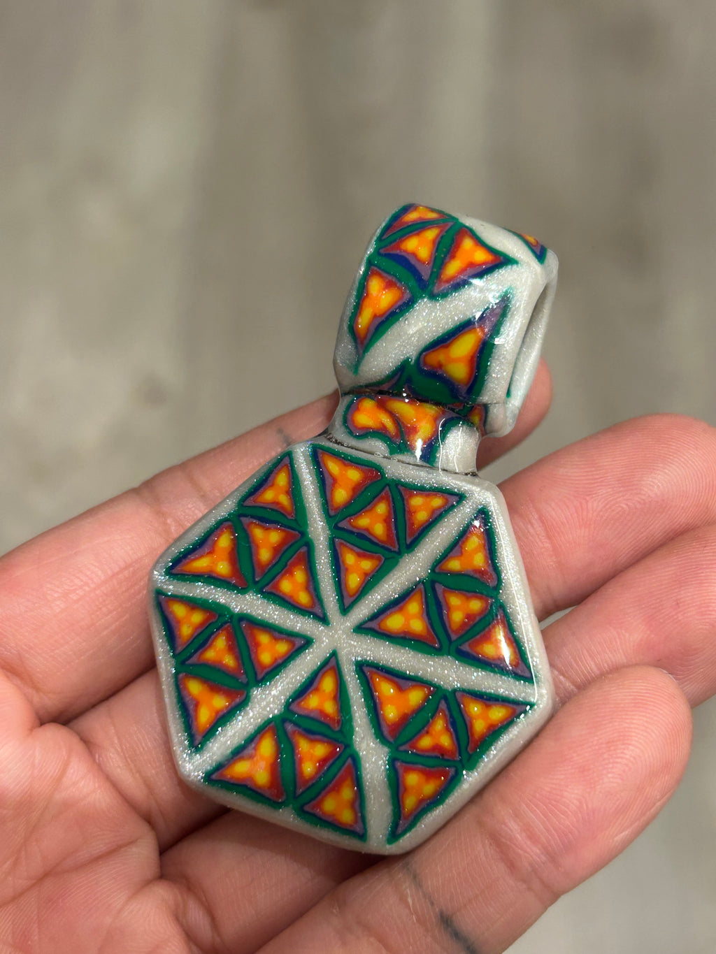 Polymer Cane Pendant No.5