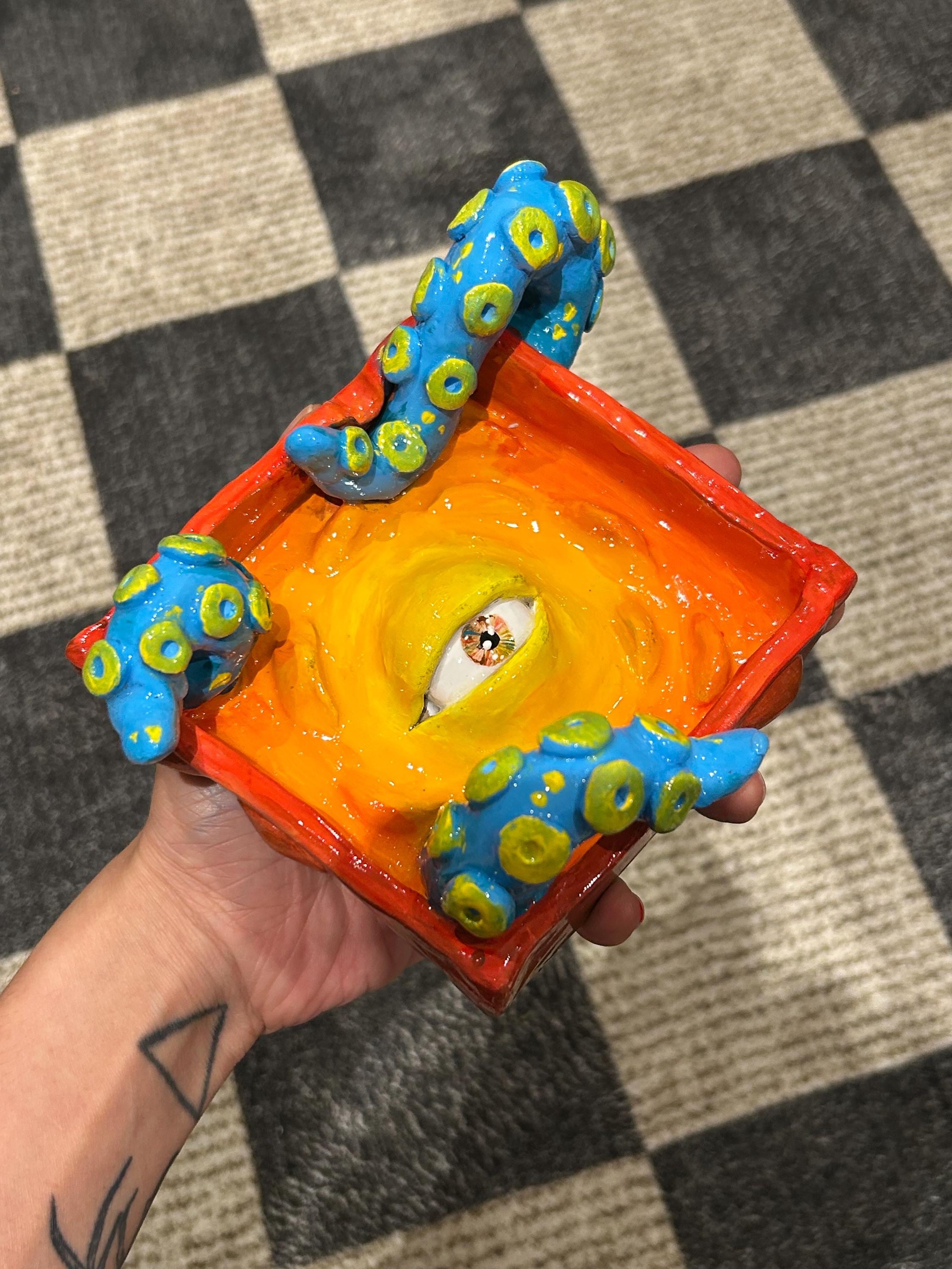 Tentacle Clay Ashtray no.3