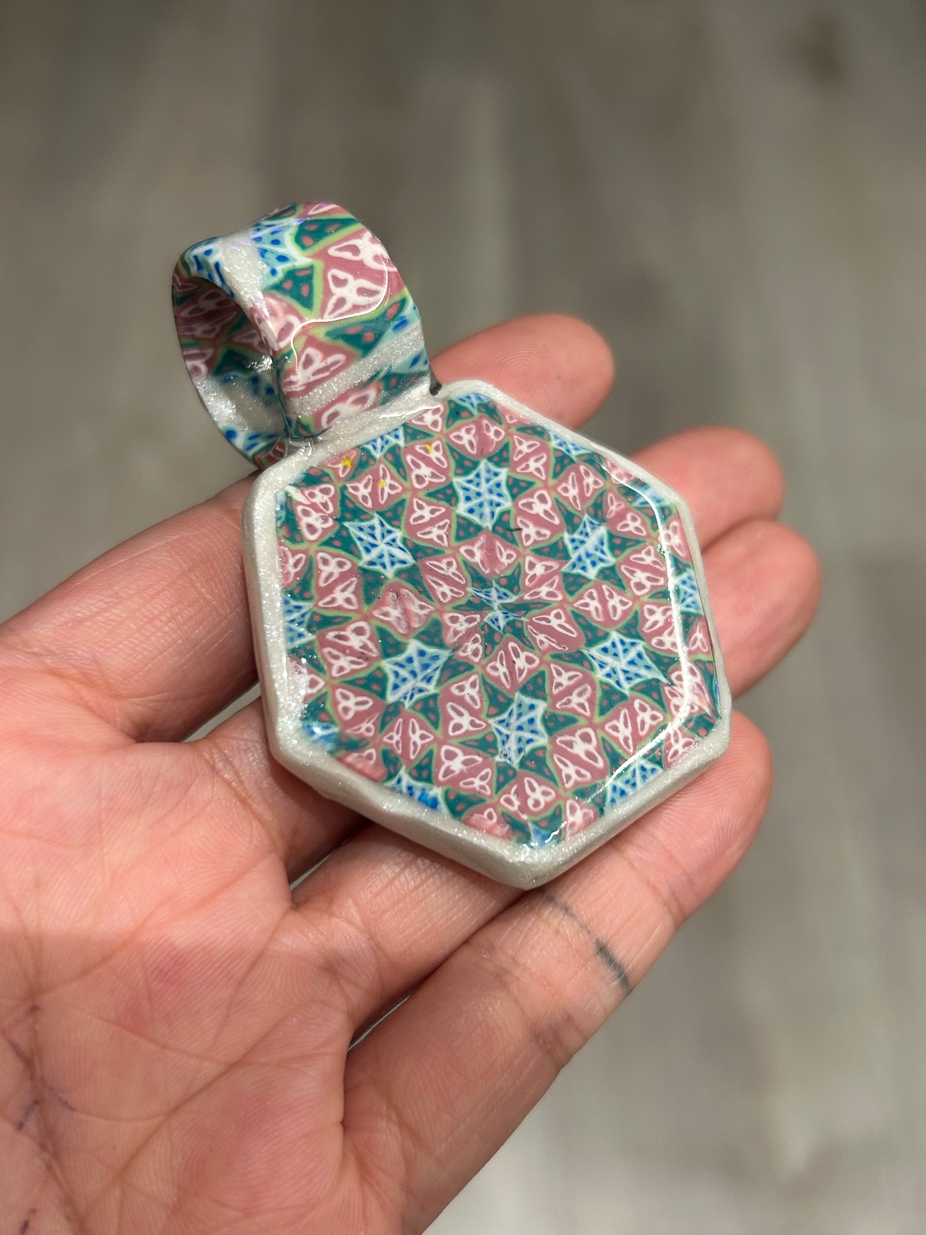 Polymer Cane Pendant No.2