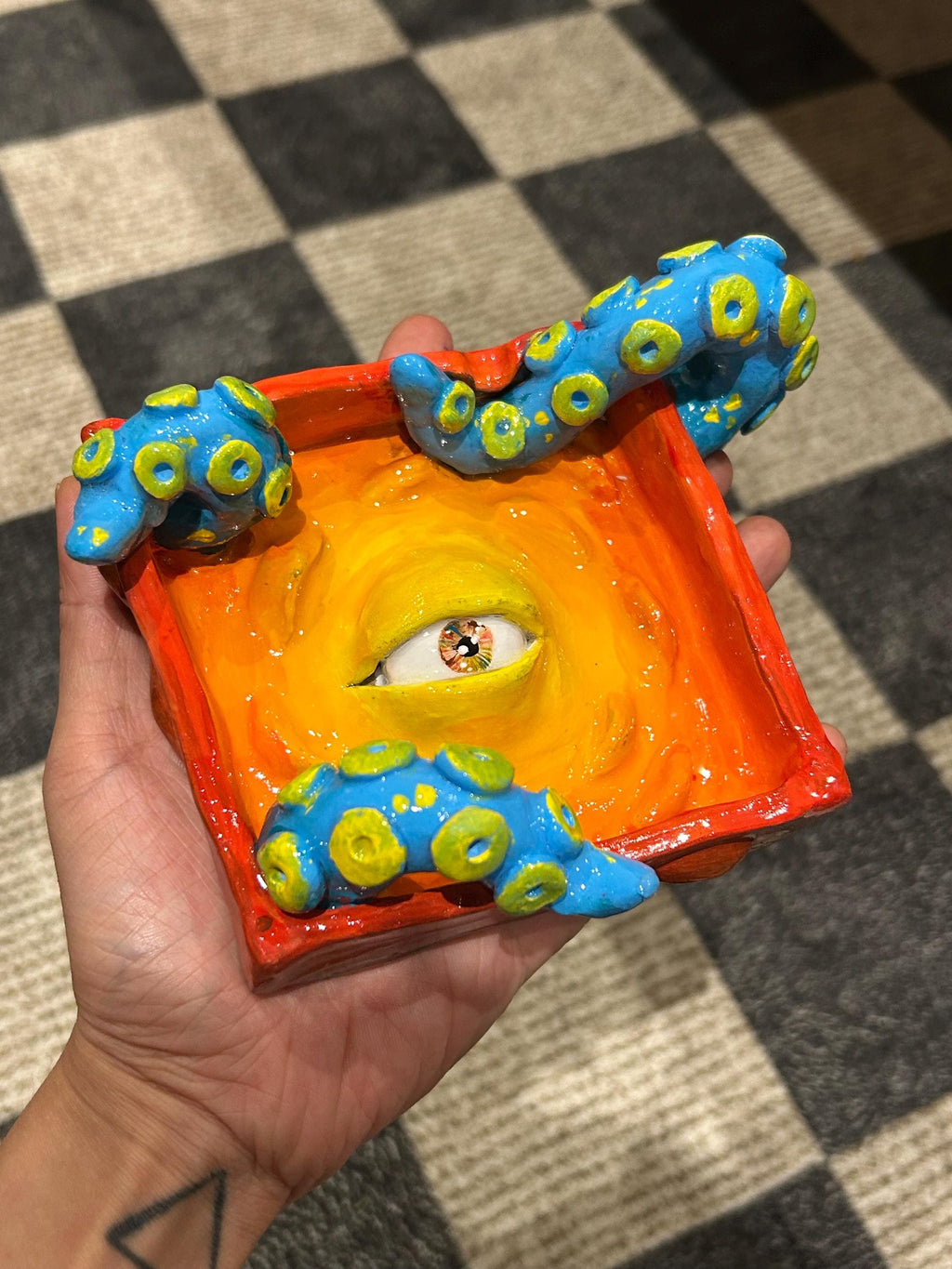 Tentacle Clay Ashtray no.3