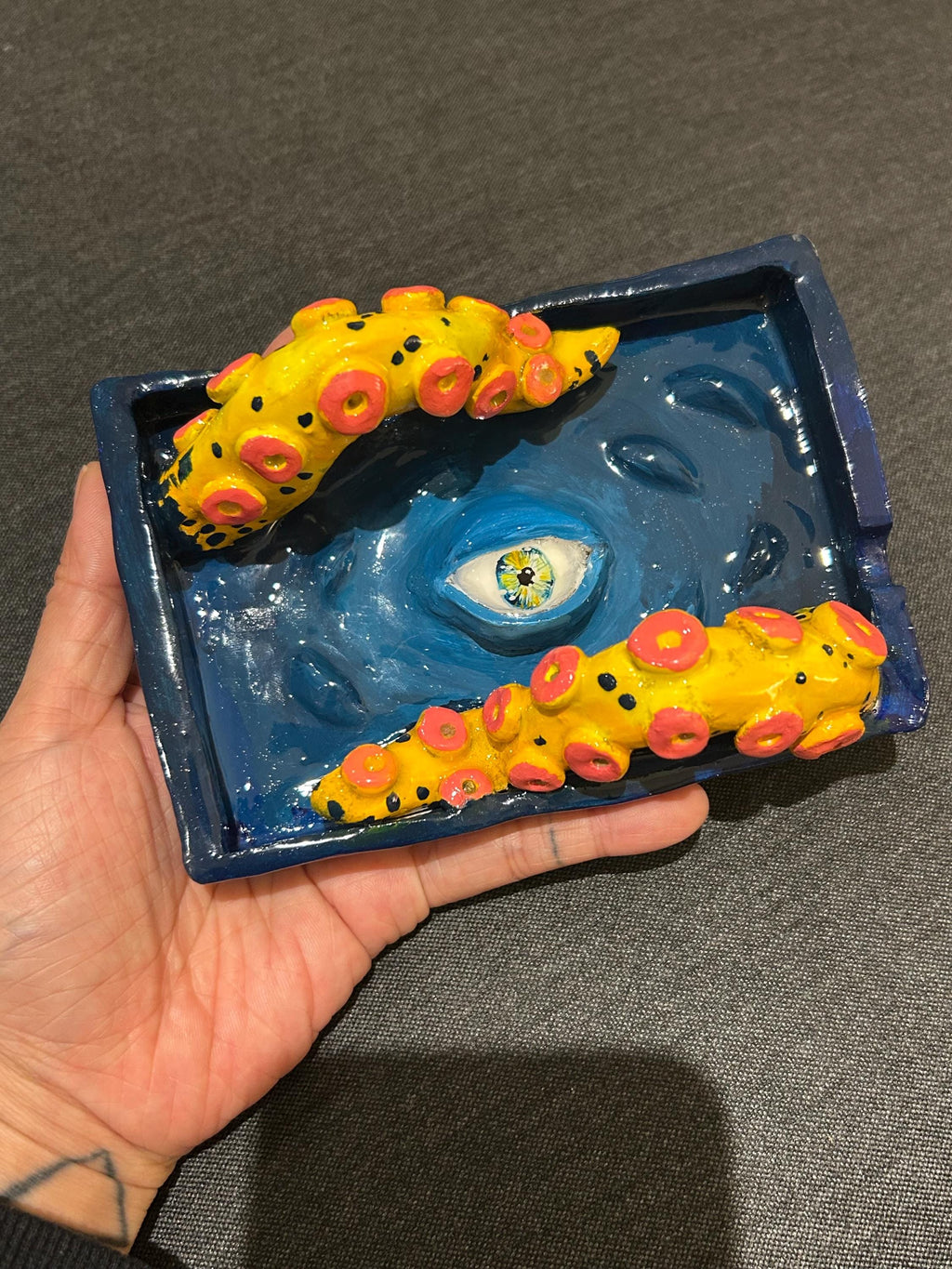 Tentacle Clay Ashtray no.4